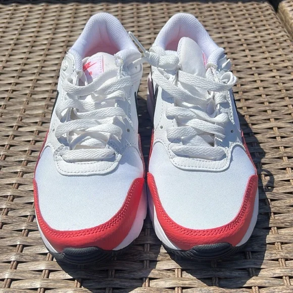 Nike Air Max Women's White Black &‎ Pink/Red Athletic Sneakers Size 7 - Picture 2 of 7